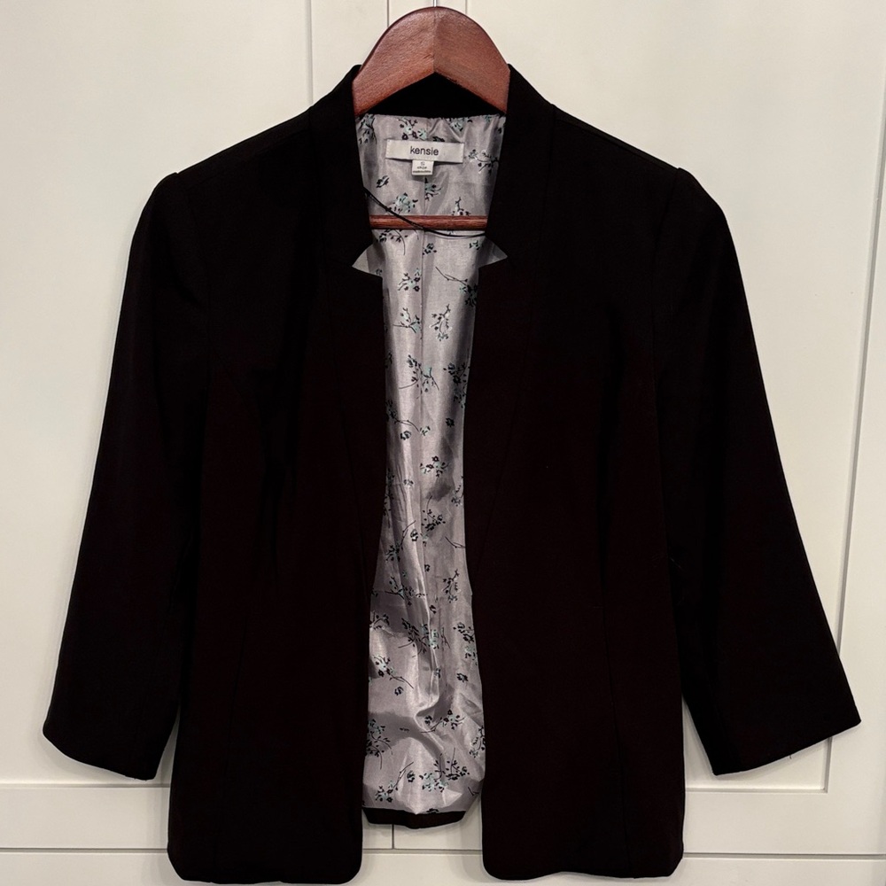 Kensie Black Blazer with Notched Collar; never worn! From Stitch Fix